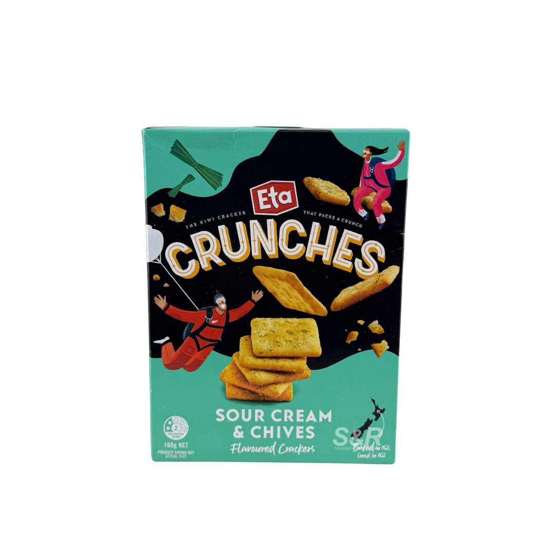 Eta Crunches Sour Cream & Chives Crackers 160g